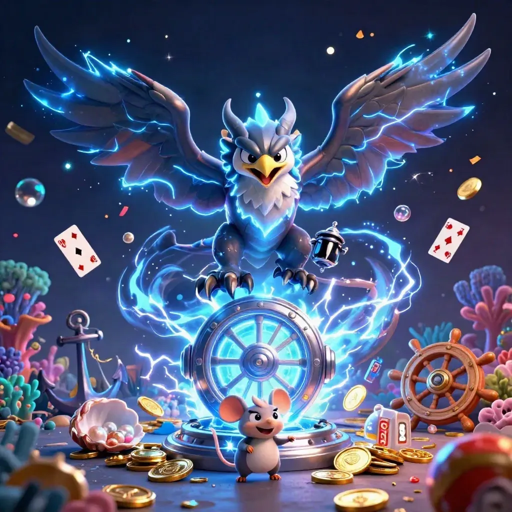 Drago, falco e topo elettrici tra monete d’oro, coralli e carte scintillanti