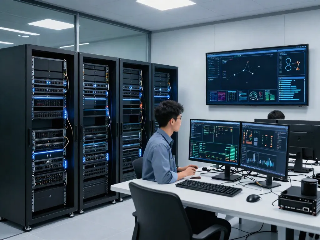 rokok88 server room showcasing advanced technology for high-speed internet